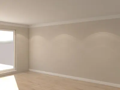 Empty Living Room Preset 3D model