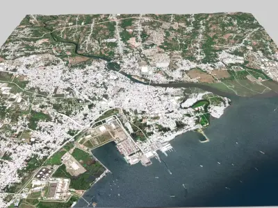 Cityscape Batangas Philippines 3D model