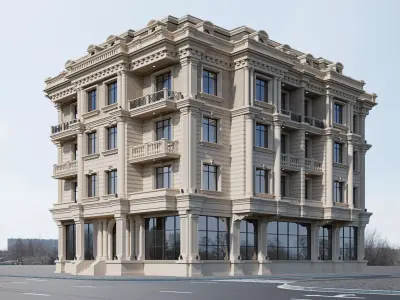 Classic residential building 15 3D model
