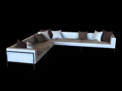 Kettal Landscape Right corner module sofa 3D model