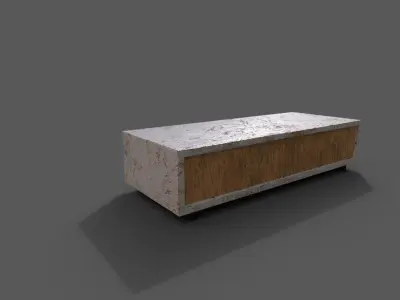 Old Modern Furniture 3D Model Low-poly 3D model buy