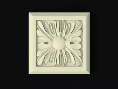 rosette square 3D model