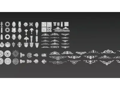 European-style decorative components 3D model