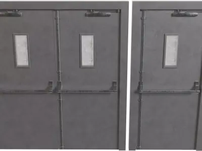 Metal Door 01 Low-poly 3D model