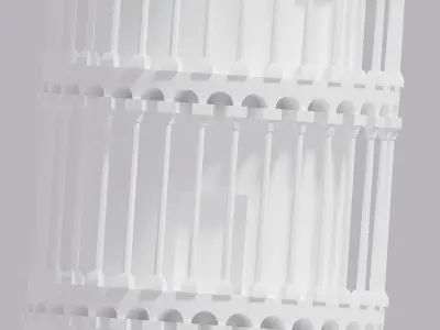 World Landmark Leaning Tower of Pisa Low-poly 3D model