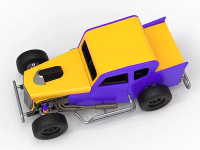 Dwarf car Version 2 Scale 1 to 25 3D print model