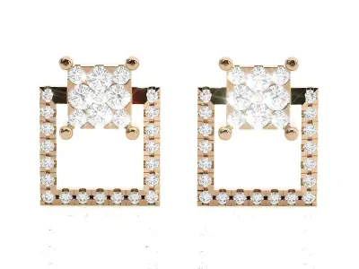 Light wt Women Diamond Earrings  3D print model