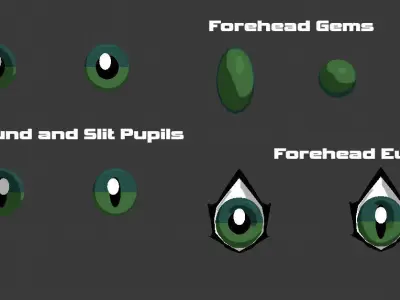 Acheron Kitsune Constructor Nude Low-poly 3D model