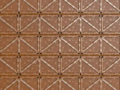 Worn Metal Plate PBR Seamless Texture