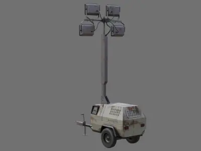 Light Tower 1B Low-poly 3D model