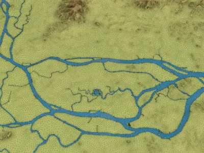 Guangzhou - 3D City Topography Terrain 3D Model Pack