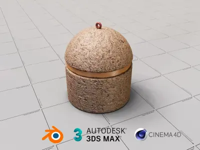 Road Block Low-poly 3D model