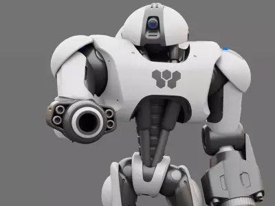 POLICE OFFICER BOT RIGGED 3D model
