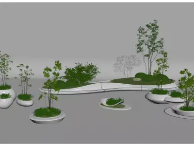 Modern Landscape Furnishings 3D model