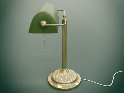 Banker Lamp - Emeralite 3D model