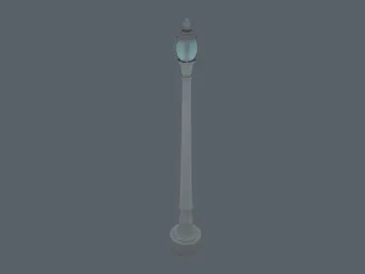 Street Light Poll Low-poly 3D model