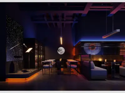 night club  interior 3D model