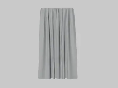 Curtain with Classic Window 3D model