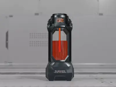 Sci-Fi Asset Container Flask Thermos Low-poly 3D model