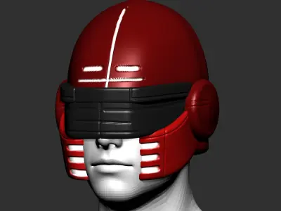 helmet high poly sculpt 3d printable ver 8 3D model 3D model