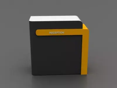 Modern counter Free low-poly 3D model