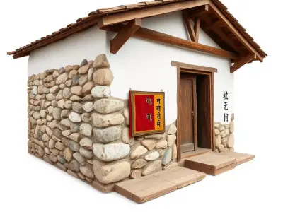 Traditional Stone House model pack Low-poly 3D model