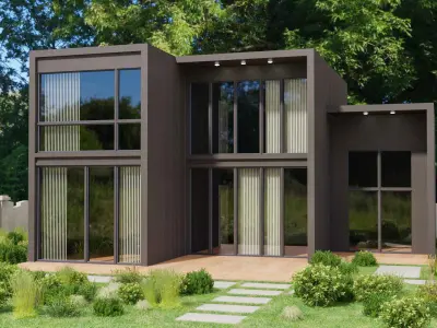 Architecture building 3D model 3