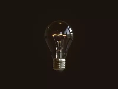 Light Bulb Low-poly 3D model