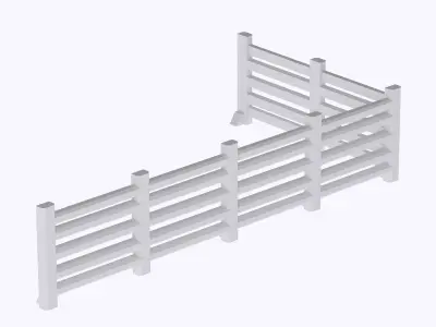 miniature Low fence 2 modular  3D print model