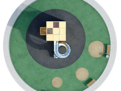Children play complex Tower 3D model