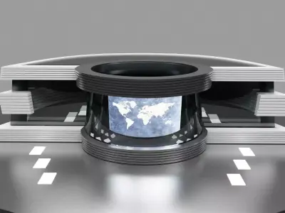 Virtual Tv Studio News Desk  3D model