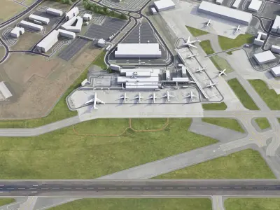 Aberdeen - Airport - ABZ Low-poly 3D model