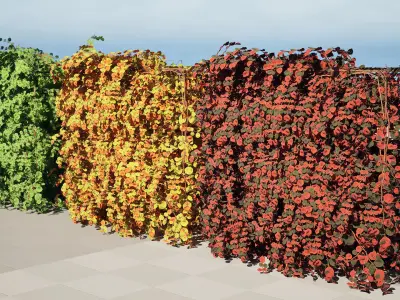 UK Hedgerow 3D Collection Low-poly 3D model