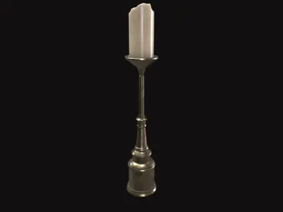 Medieval Candle V01 Low-poly 3D model