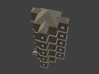House Model 100 Low-poly 3D model