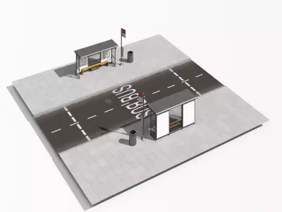Archmodels vol 303 - road segments 3D model