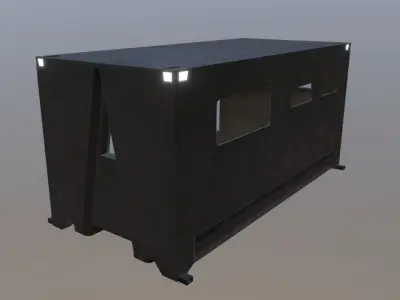 Scifi Container Low-poly 3D model purchase