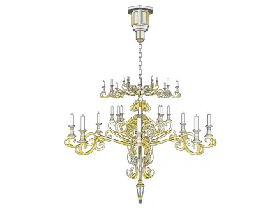 chandelier 02 3D model