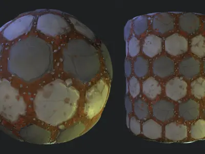 Stylized Floor Tiles Material 13 Texture