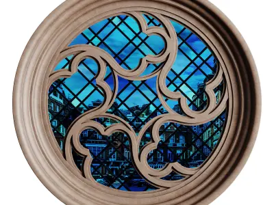 Gothic Window 04 3D model