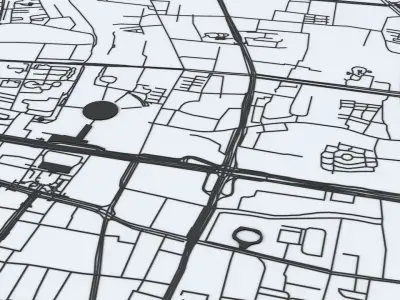 Hangzhou Road Network and Streets 3D model