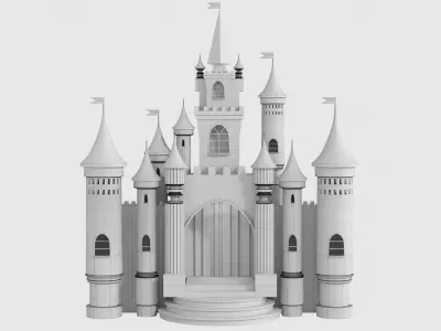 Toy castle for children room 3D model