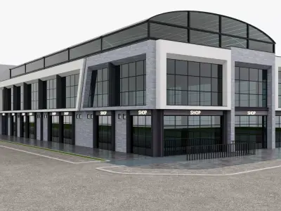 Modern Retail Store Building 3D model