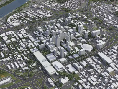 Kansas City Low-poly 3D model