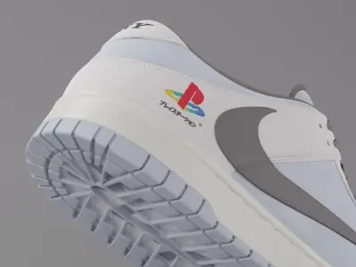 Nike Dunk Low Playstation x Travis Scott Low-poly 3D model