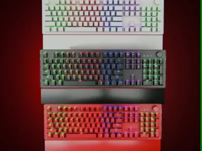 Fantech Maxpower MK853 Keyboard 3D model Low-poly 3D model