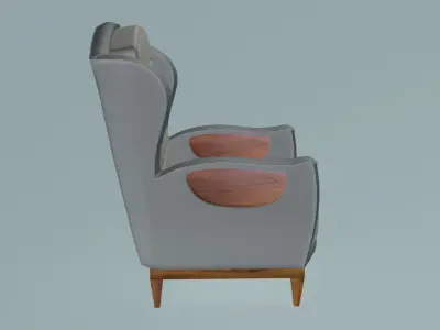 Vintage Saturn Armchair 3D model