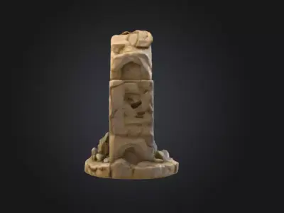 Gemini Gateway Low-poly 3D model