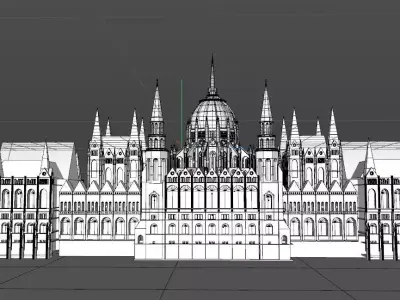 Hungarian Parliament Building Low-poly 3D model