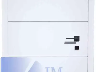 Interior single door Revit family full parametric 3D model